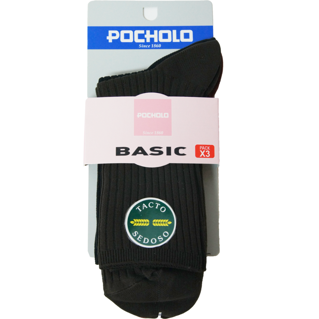 Pack 3 pares "tacto seda"