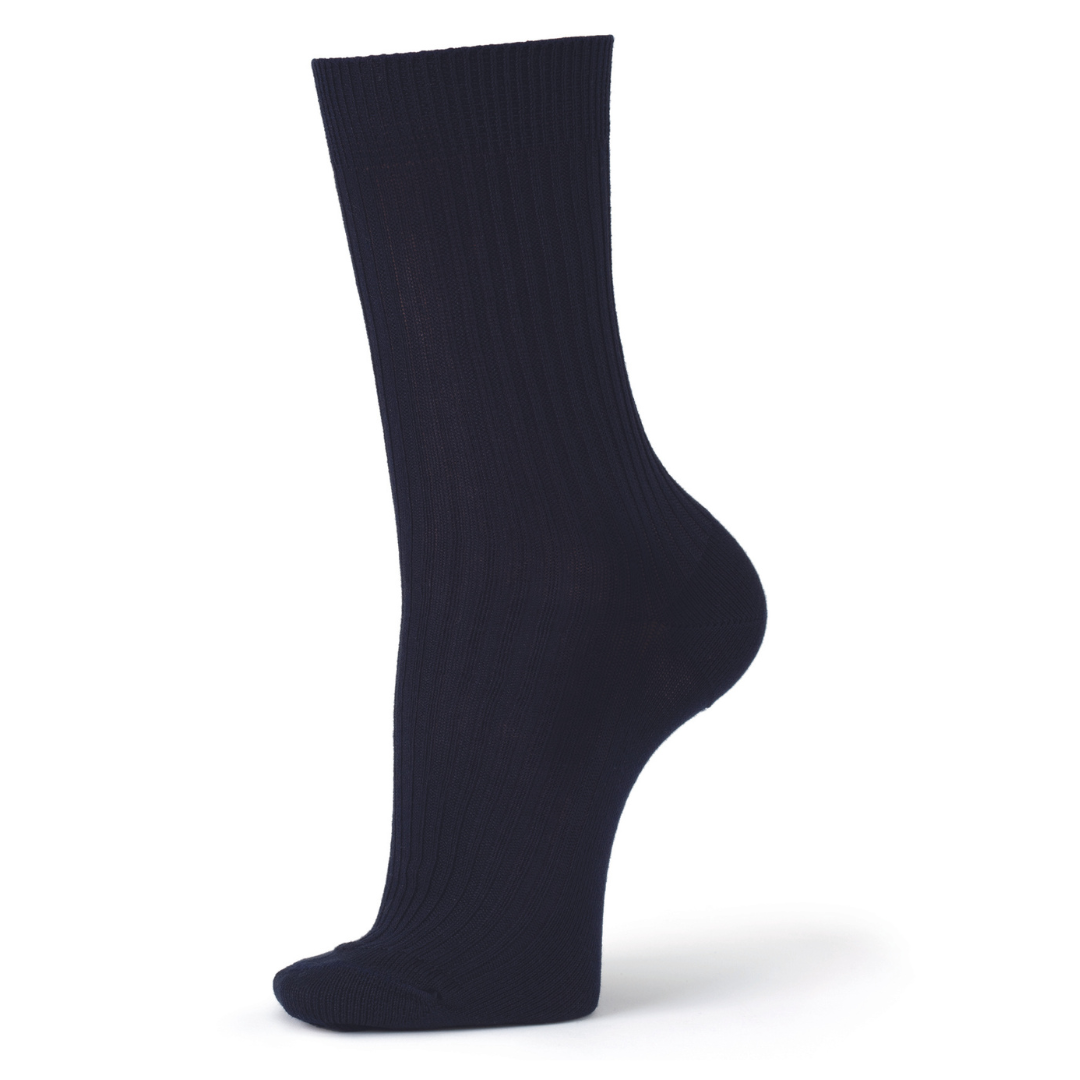 Calcetín colegial algodón canalé